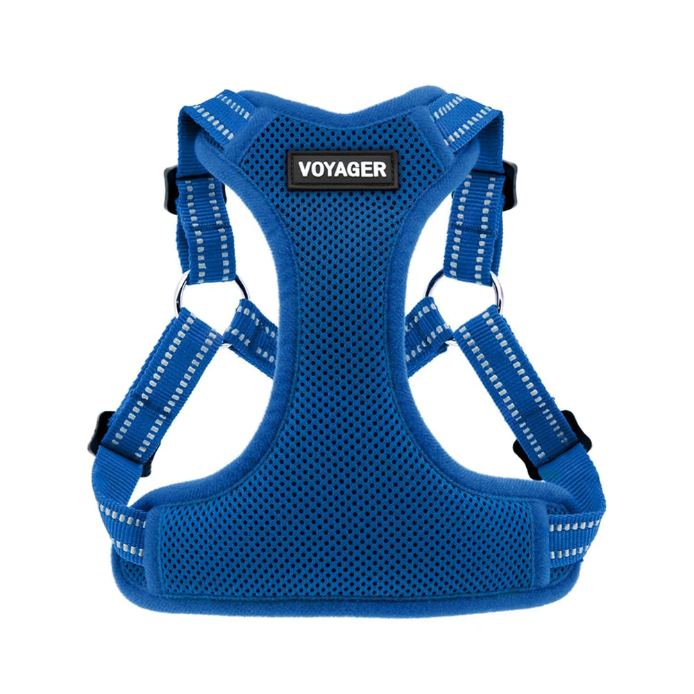 Best Pet Supplies Voyager harnais à enfiler par devant, maille bleue royal pratique et confortable