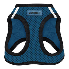 Harnais Best Pet Supplies Voyager enfiler bleu noir pour un ajustement facile et confortable.