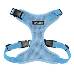 Harnais Voyager de Best Pet Supplies maillage respirant bleu clair pour toutes les saisons.