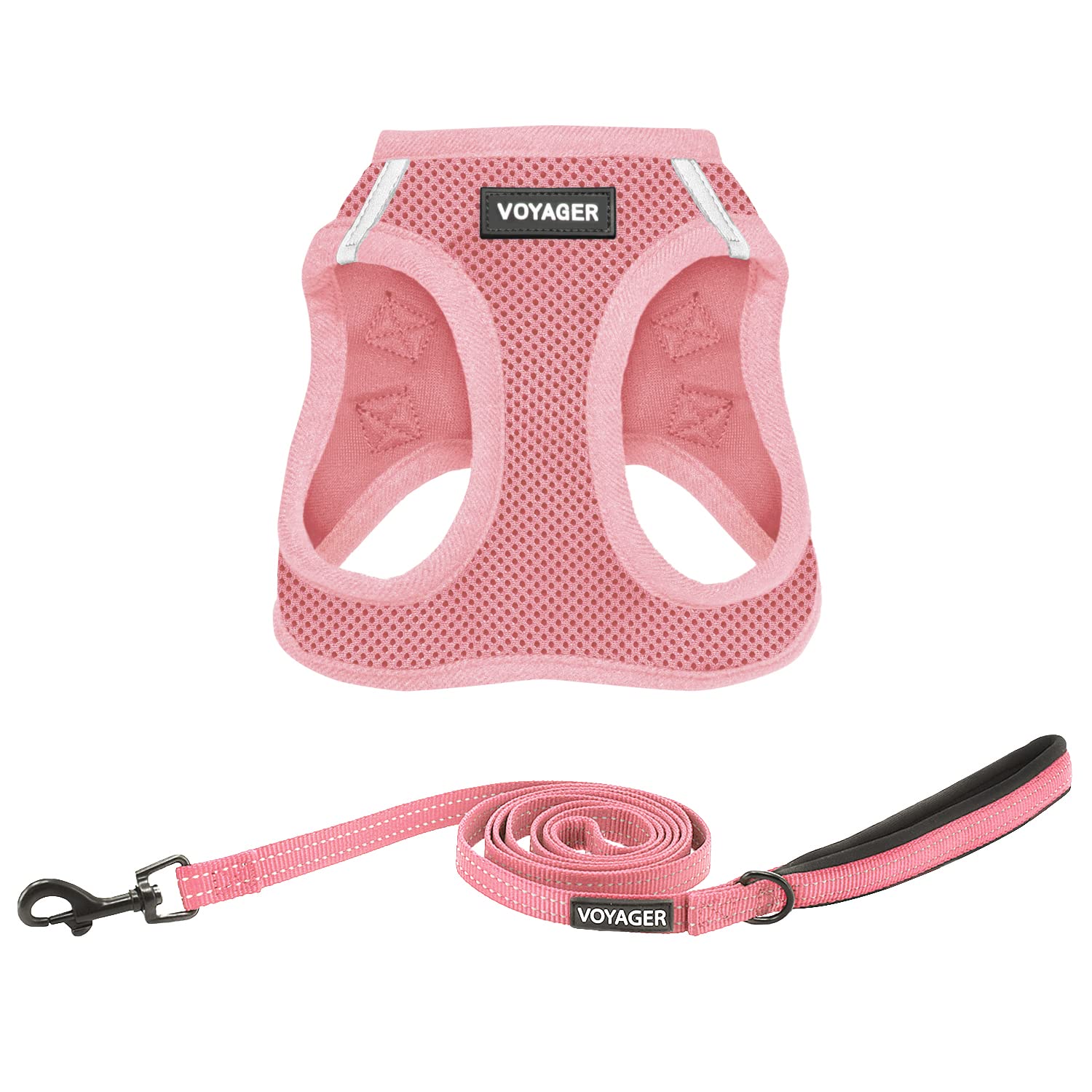Best Pet Supplies Voyager rose harnais Step-in Air vue avant pour promenades confortables