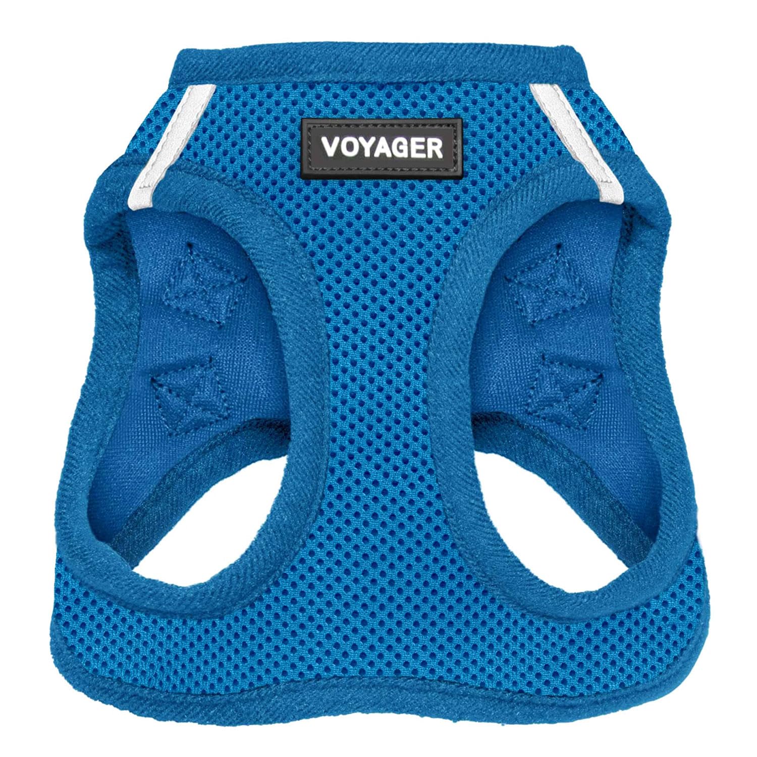 Harnais Voyager Best Pet Supplies bleu royal vue face, enfiler rapide et confortable