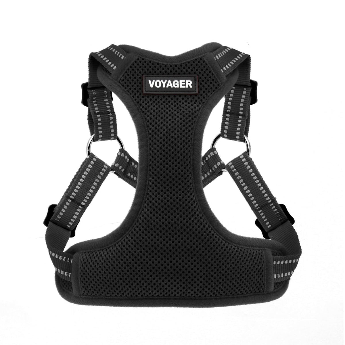 Best Pet Supplies Voyager harnais noir étape-in pour un ajustement sûr et rapide