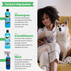Shampooing sans savon, rinçage aisé sans résidu