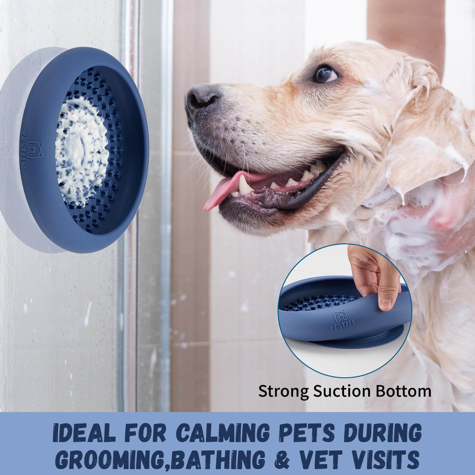 Bestalk bol-lechage-chien anti-glisse avec base ventouse