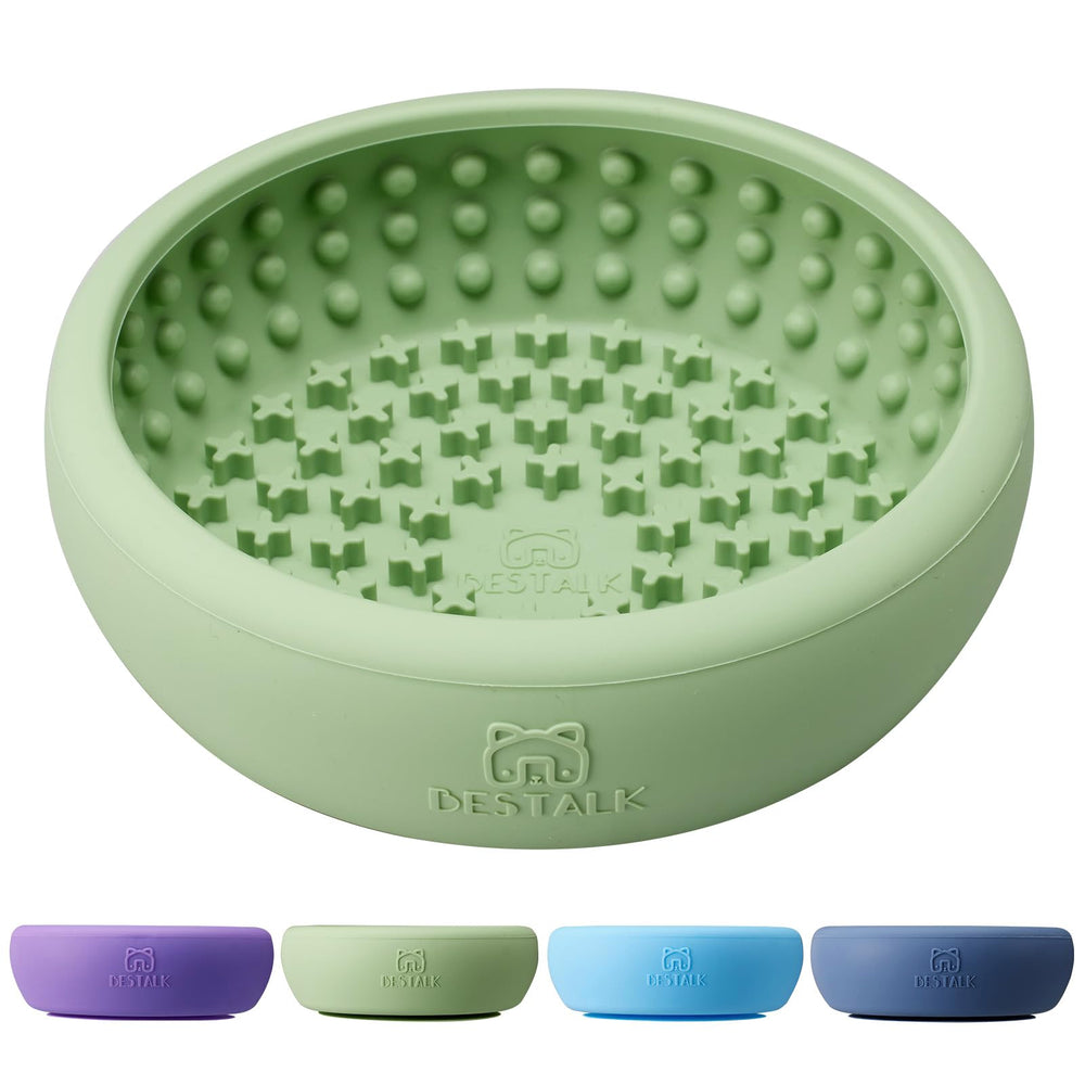 Bestalk bol de léchage chien vert en silicone, stimulation mentale potentielle