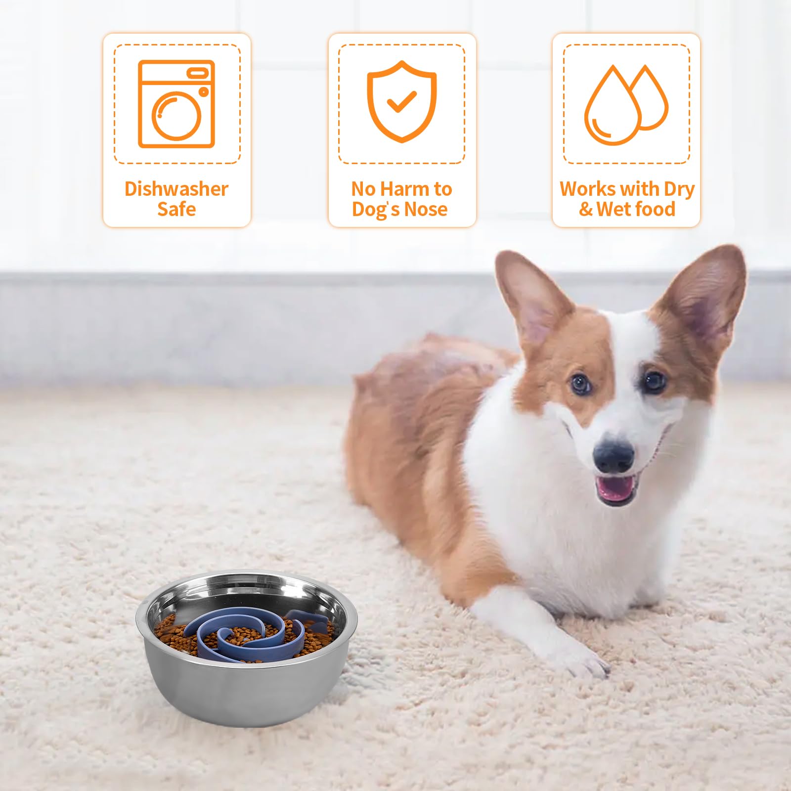 Bestalk insert lent adapté à toutes les tailles de chien