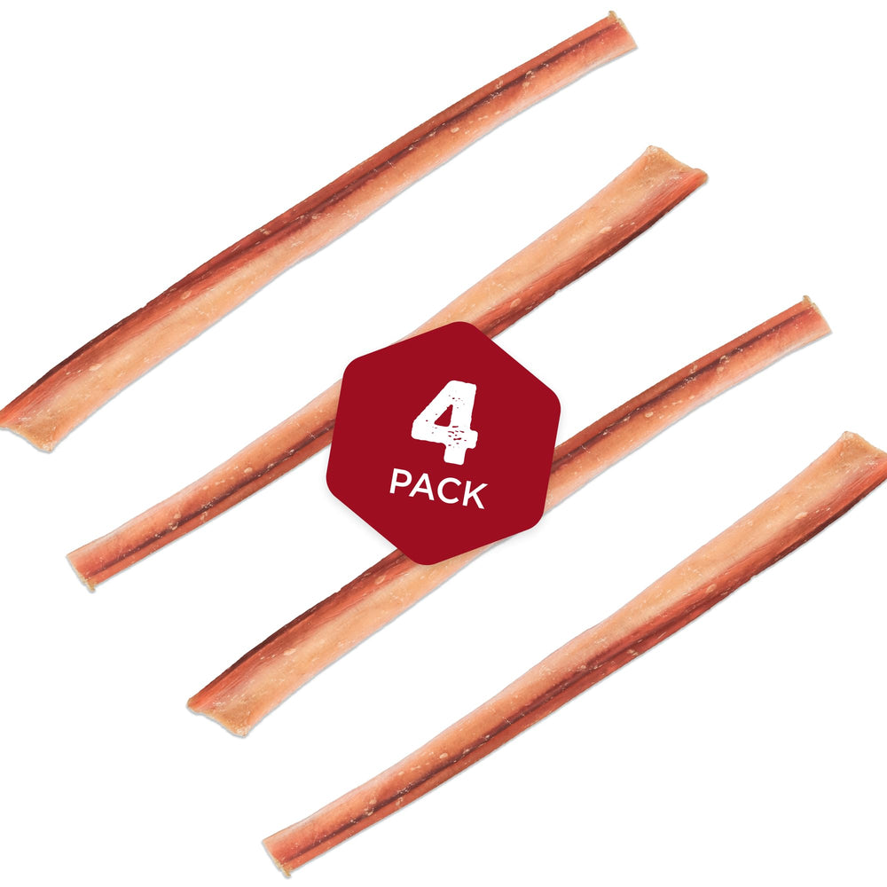 Pack de quatre baton nets jumbo Best Bully Sticks pour grands chiens.