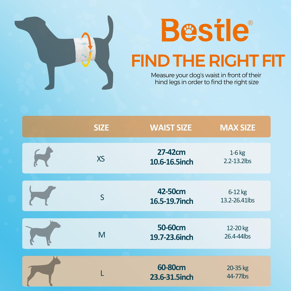 BESTLE indicateur-humidite sur couche-chien-male pour changer rapidement.