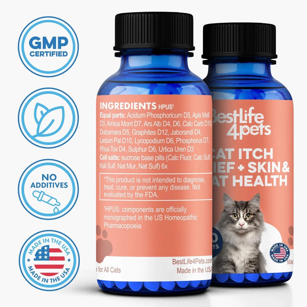 BestLife4Pets confort pour le chat – réduction du griffage et du léchage.