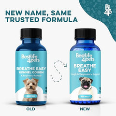 Pellets BestLife4Pets Breathe Easy prêts à être versés sur la nourriture.
