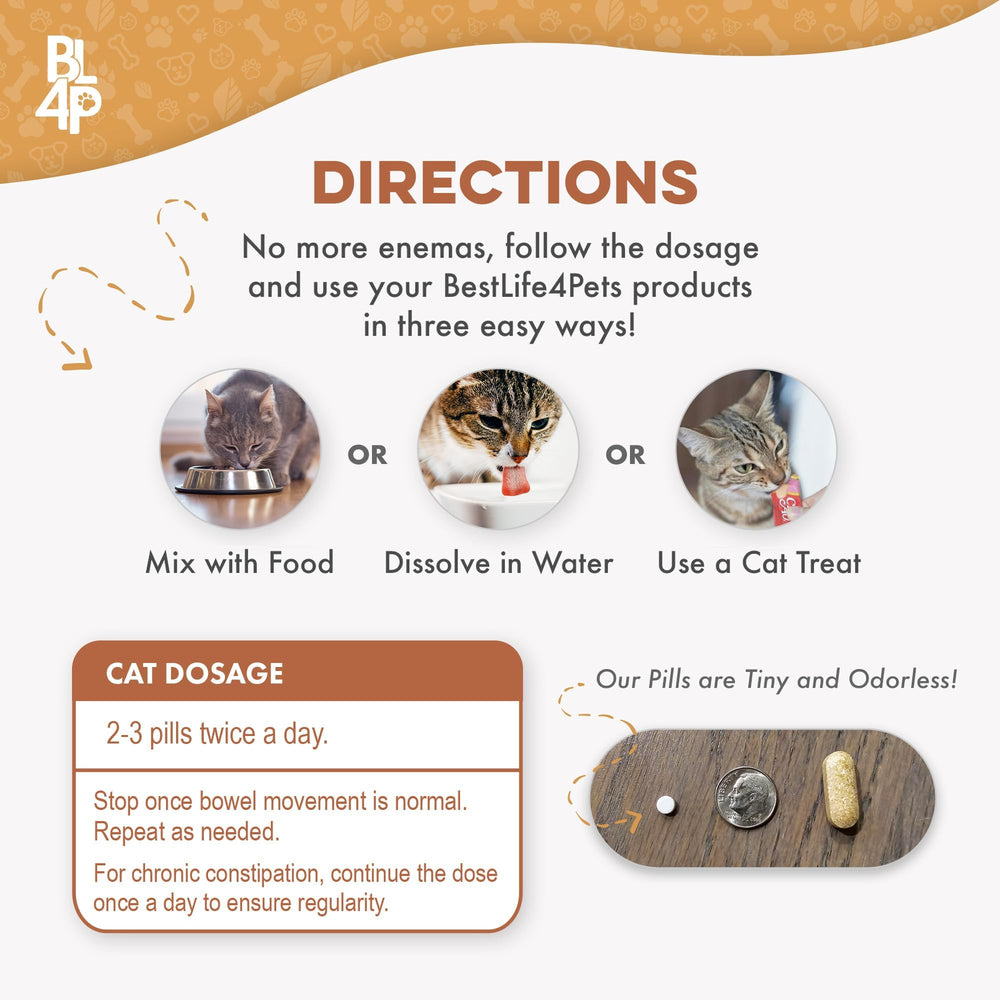 BestLife4Pets – flacon longue durée, 400 comprimés pour plusieurs chats.