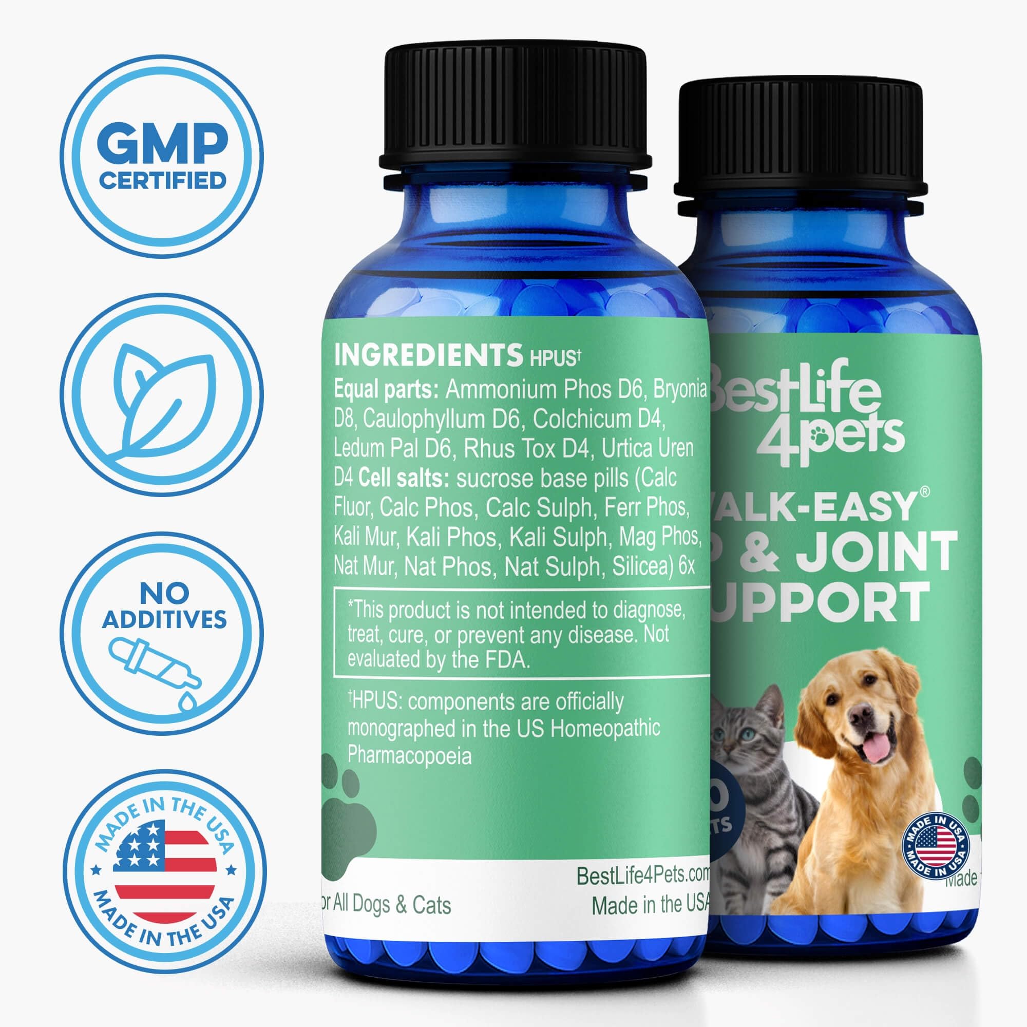 BestLife4Pets Walk-Easy – solution naturelle et douce pour les articulations sensibles.