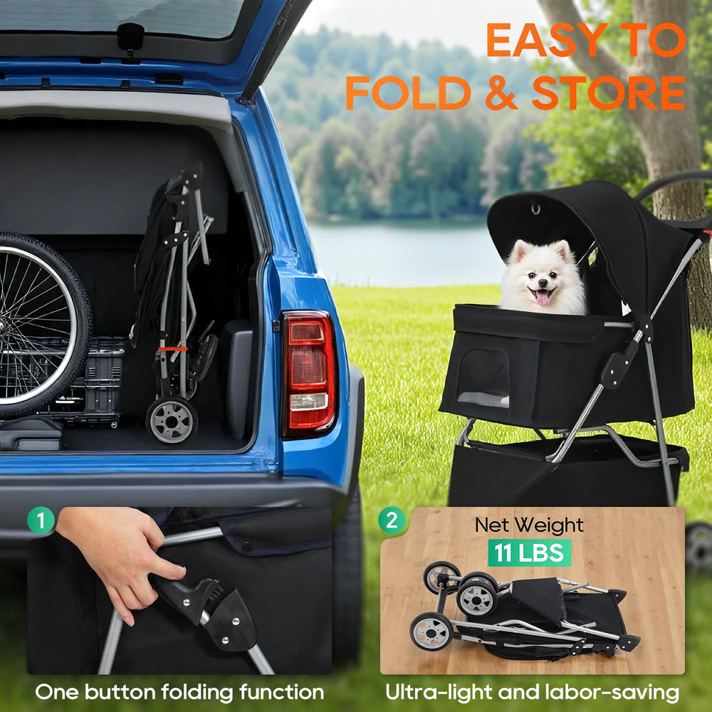 BestPet chariot pliable sans outils pour rangement facile.