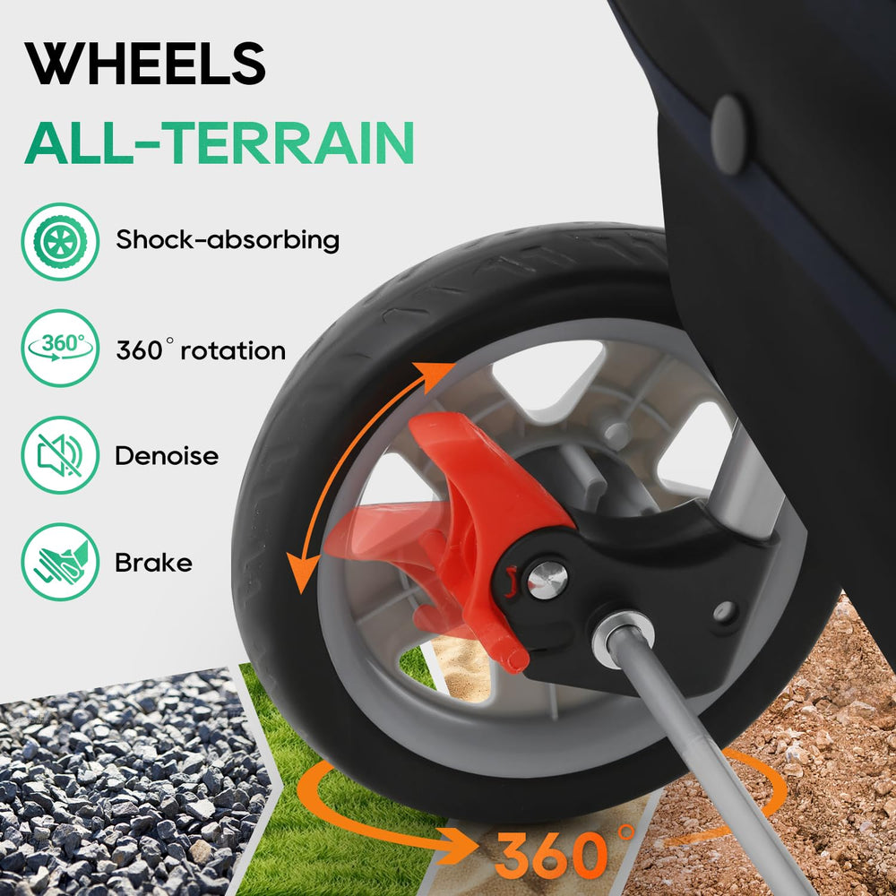 BestPet chariot roues rotation 360 pour maniabilité.