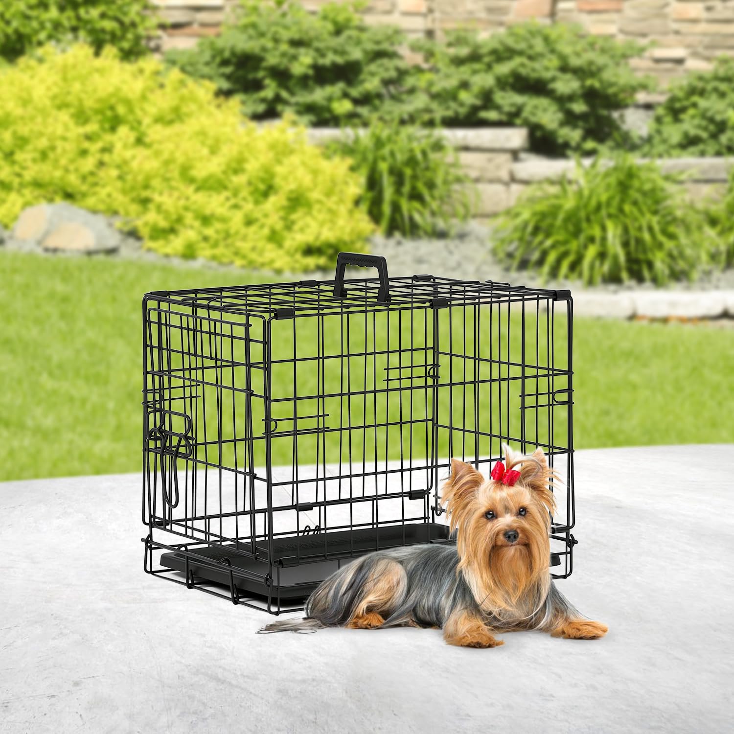 BestPet chenil métallique à porte simple, structure robuste et pratique.