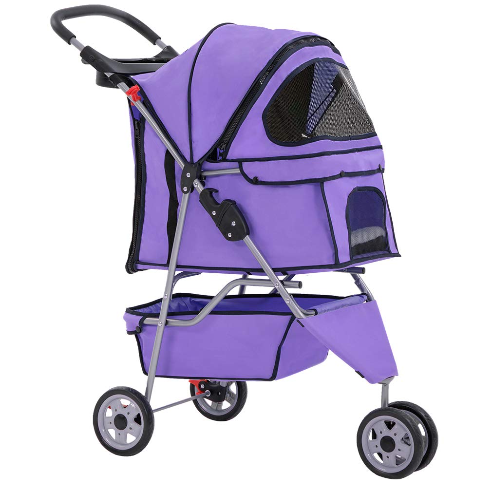 BestPet Poussette 3 Roues pour chiens et chats en usage quotidien.