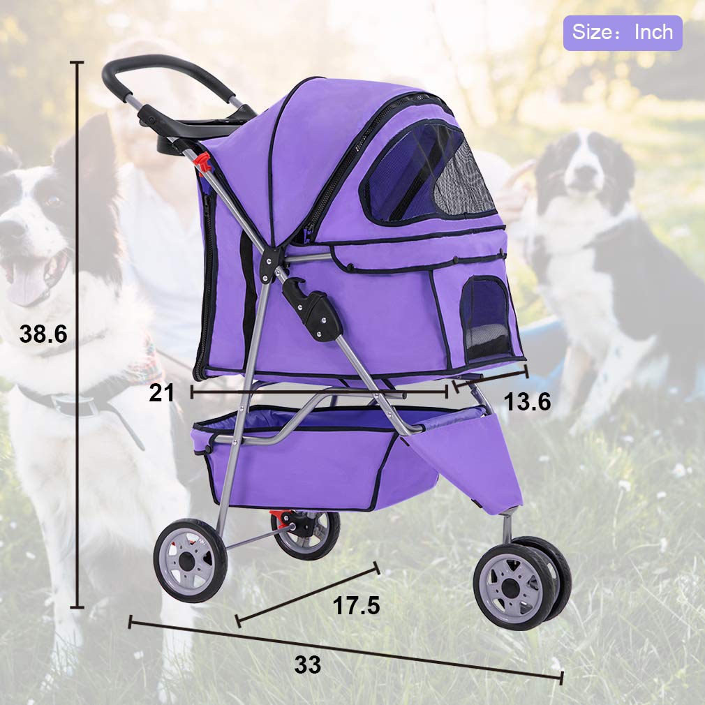 BestPet Poussette 3 Roues, garantie de 3 mois et satisfaction.