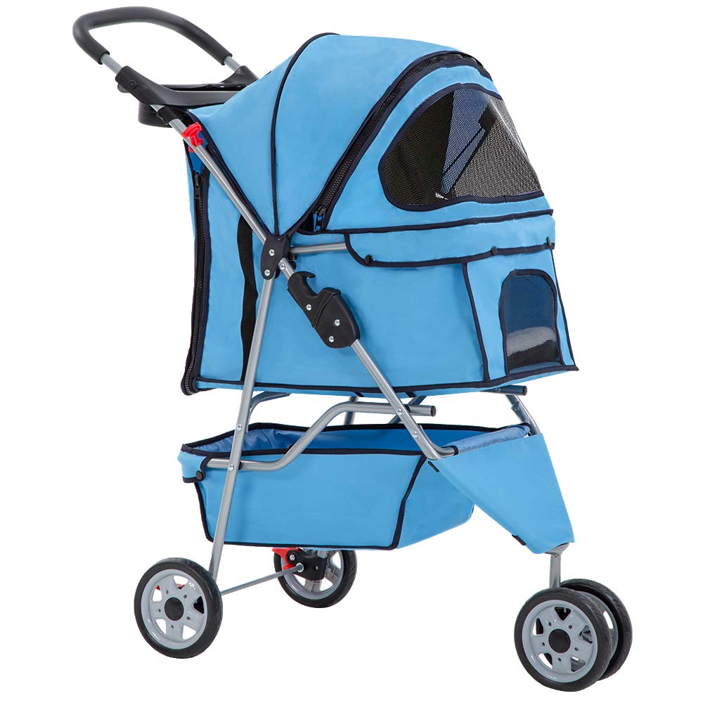 BestPet Poussette 3Roue Maillage Respirant: ventilation idéale pendant les promenades.