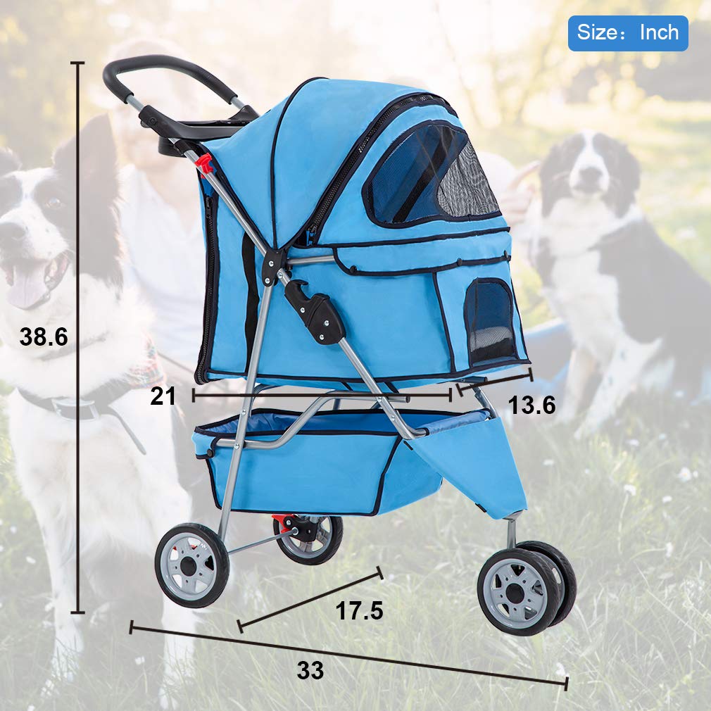 BestPet Poussette Legere et Pliable: transport facile et stockage compact.