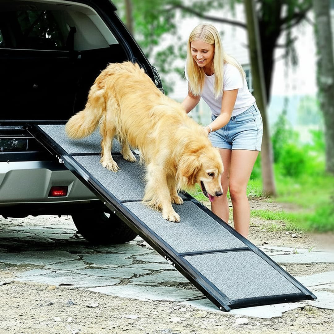 BestVida rampe animale 170 cm sur voiture assure un accès facile et sûr.