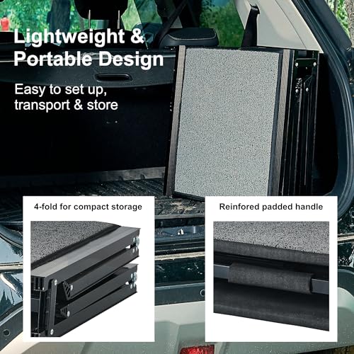 BestVida rampe pliable et portable se range facilement dans le coffre.
