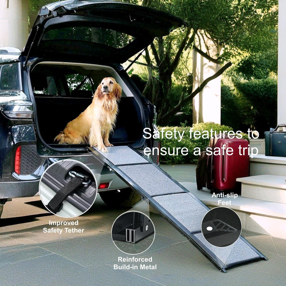 BestVida rampe avec sangle sécurité ajustable pour s'adapter à votre véhicule.