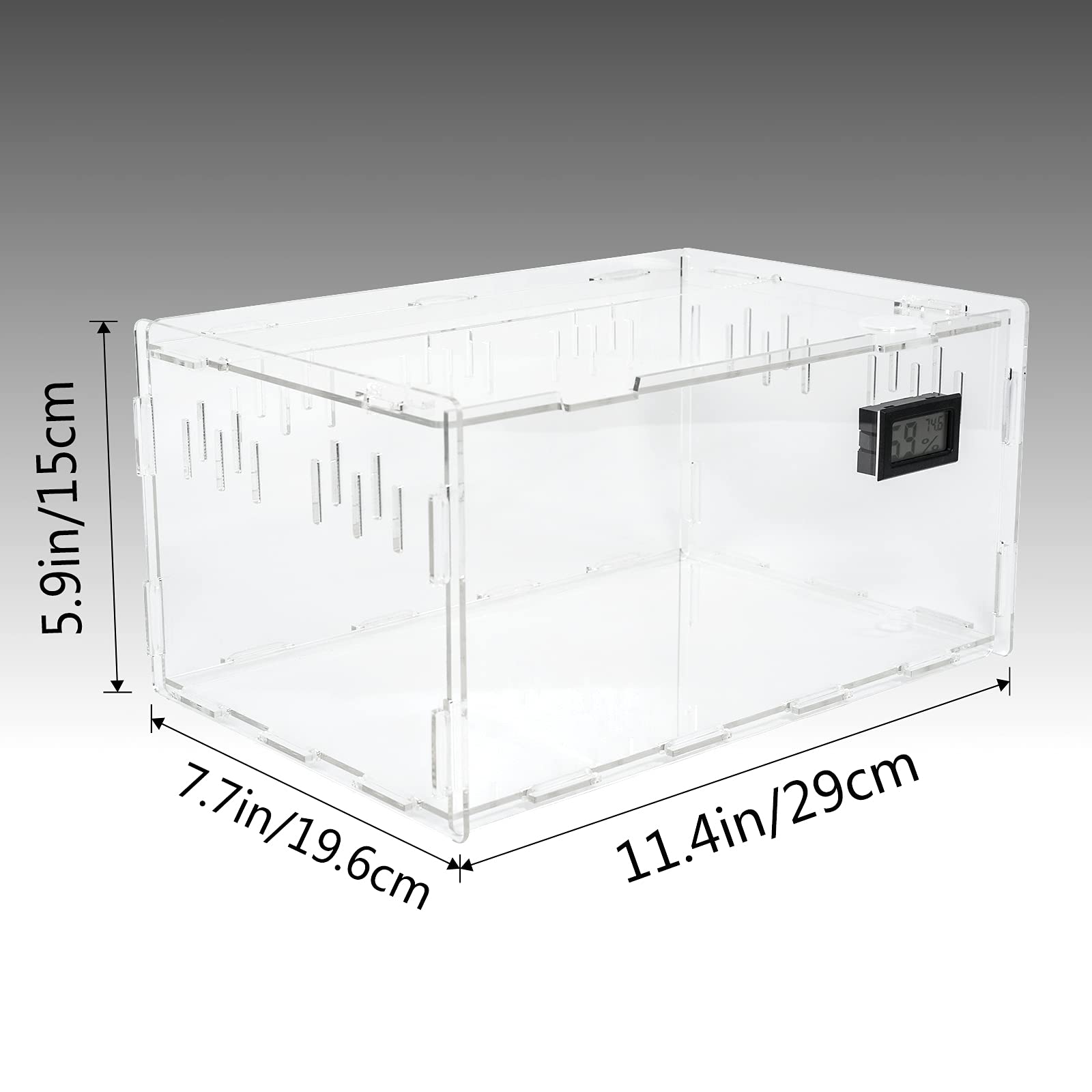 BETAZOOER terrarium transparent, vision claire pour surveiller le comportement.