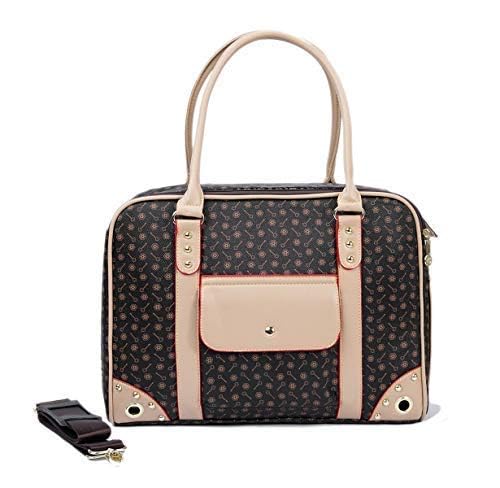 BETOP HOUSE sac porte-animal brun avec fermeture éclair pratique