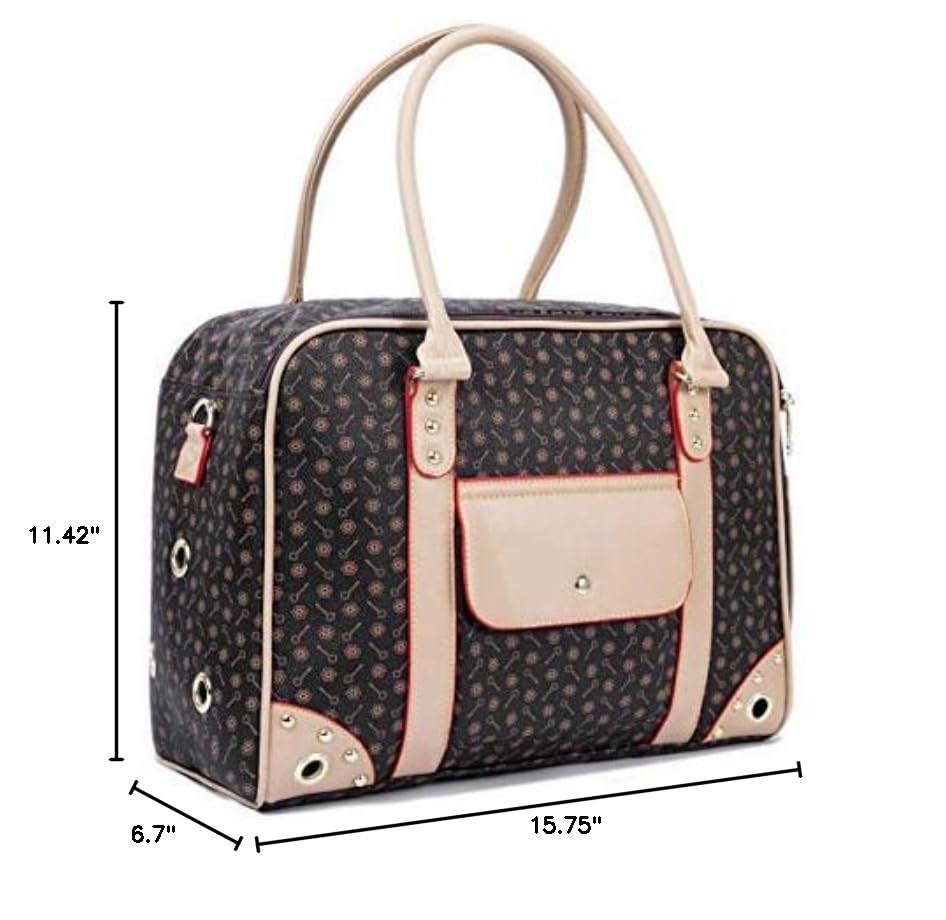 BETOP HOUSE sac porteur chien cuir synthetique doux, look élégant