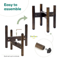 BETSEO 2Pack bois naturel durable sans odeur pour zone d’alimentation