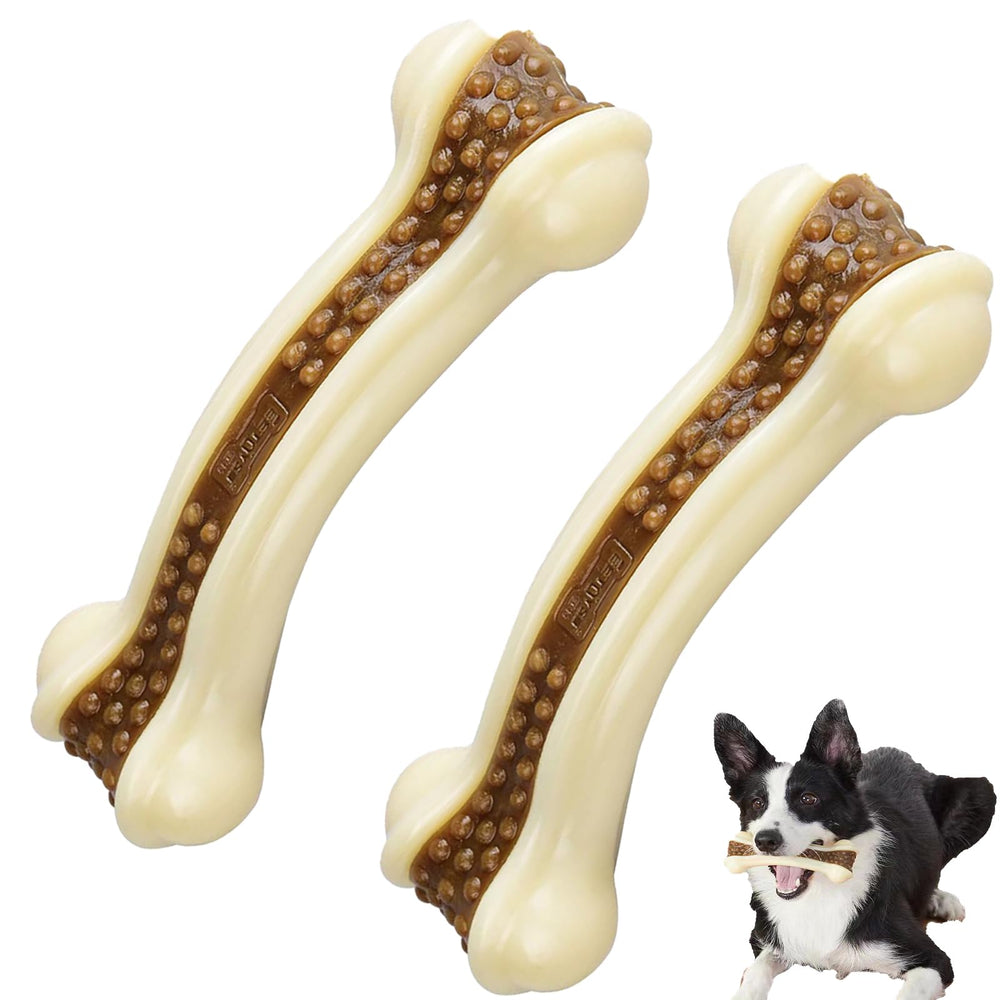 BETTEPROD Os chien indestructible avec arôme boeuf, idéal pour mâcher durablement.