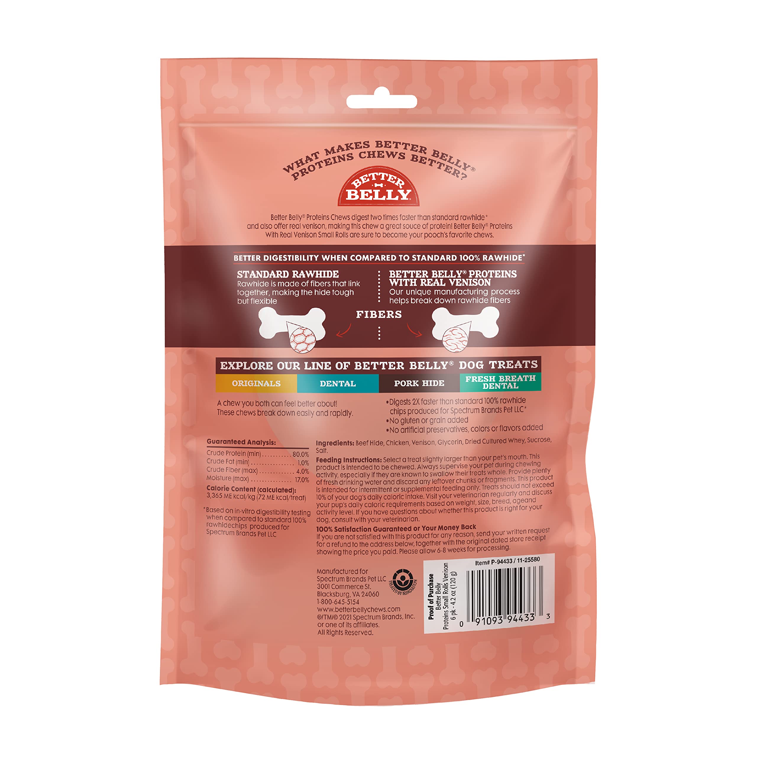 Better Belly Protéines à la venaison – sans céréales, option savoureuse et saine pour chiens.