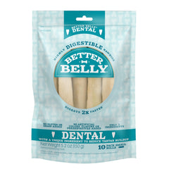 Better Belly rouleaux dentaires en cuir de bœuf brut, faciles à digérer pour chien.