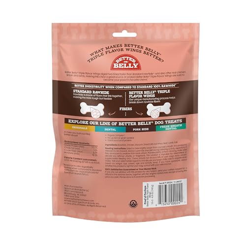 Better Belly Ailes Saveur Poulet-Sirloin-Agneau — bouchée appétissante pour chien actif.