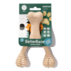 BetterBone forme trident facilite la prise en main et stimule les dents des chiens.