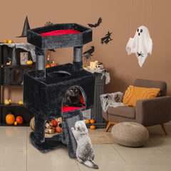 BEWISHOME arbre-chat base-forme-chauve-souris assure stabilité lors des jeux.