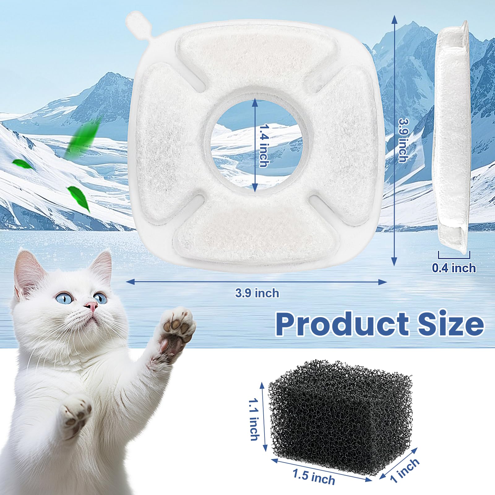 Filtration triple Beyolike – coton, charbon de coco et résine pour eau plus claire