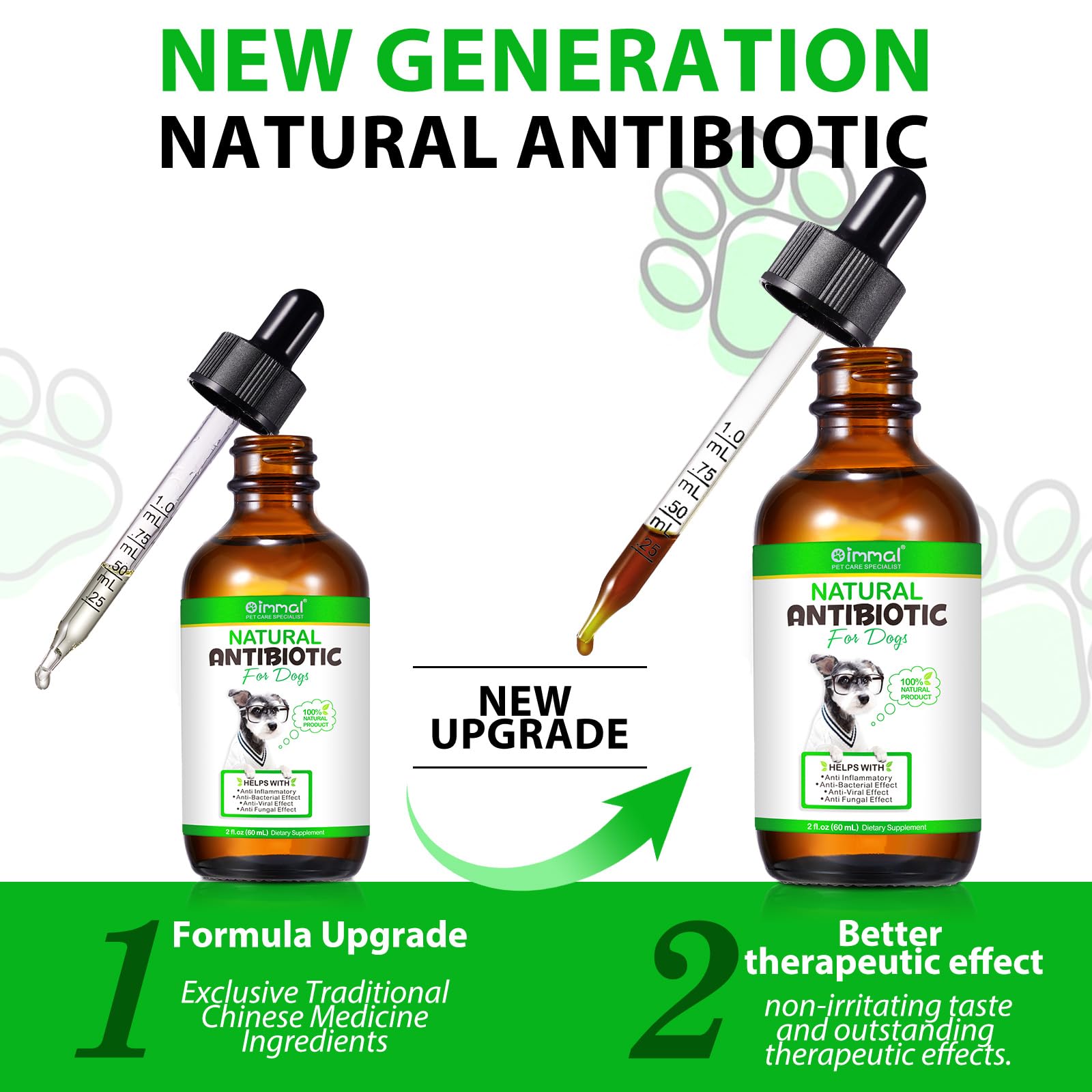 Beyxdu antibiotiques pour chiens, composé d’herbes pour une approche naturelle.