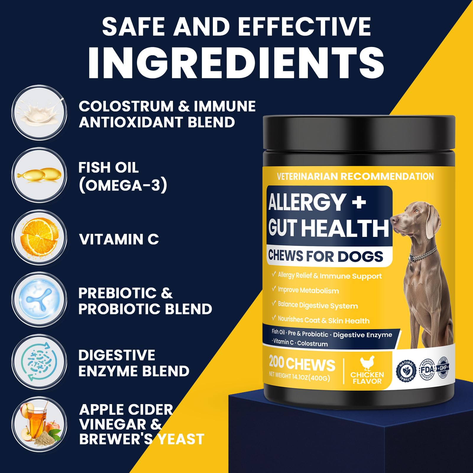 BFDEREN Gout poulet — bouchées appetentes, faciles a accepter par les chiens.