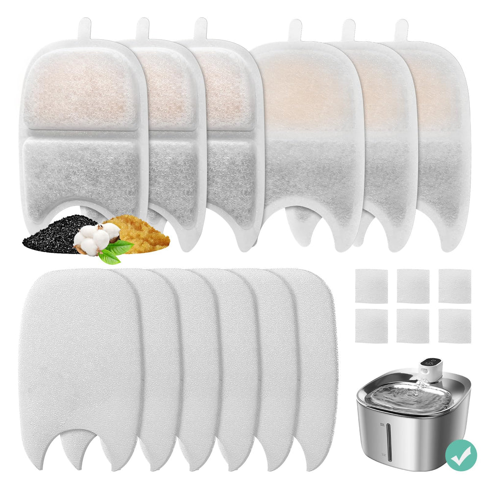 Filtre triple BFLICROY pour fontaine chat, eau plus claire et goût plus frais