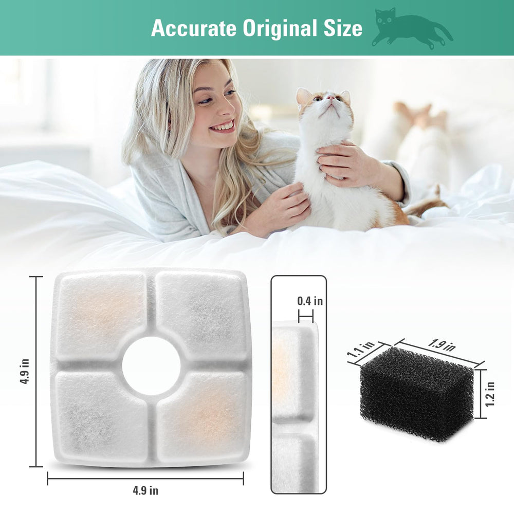 BFLICROY pack-filtre-84oz: compatibilité parfaite avec fontaine pour chats.
