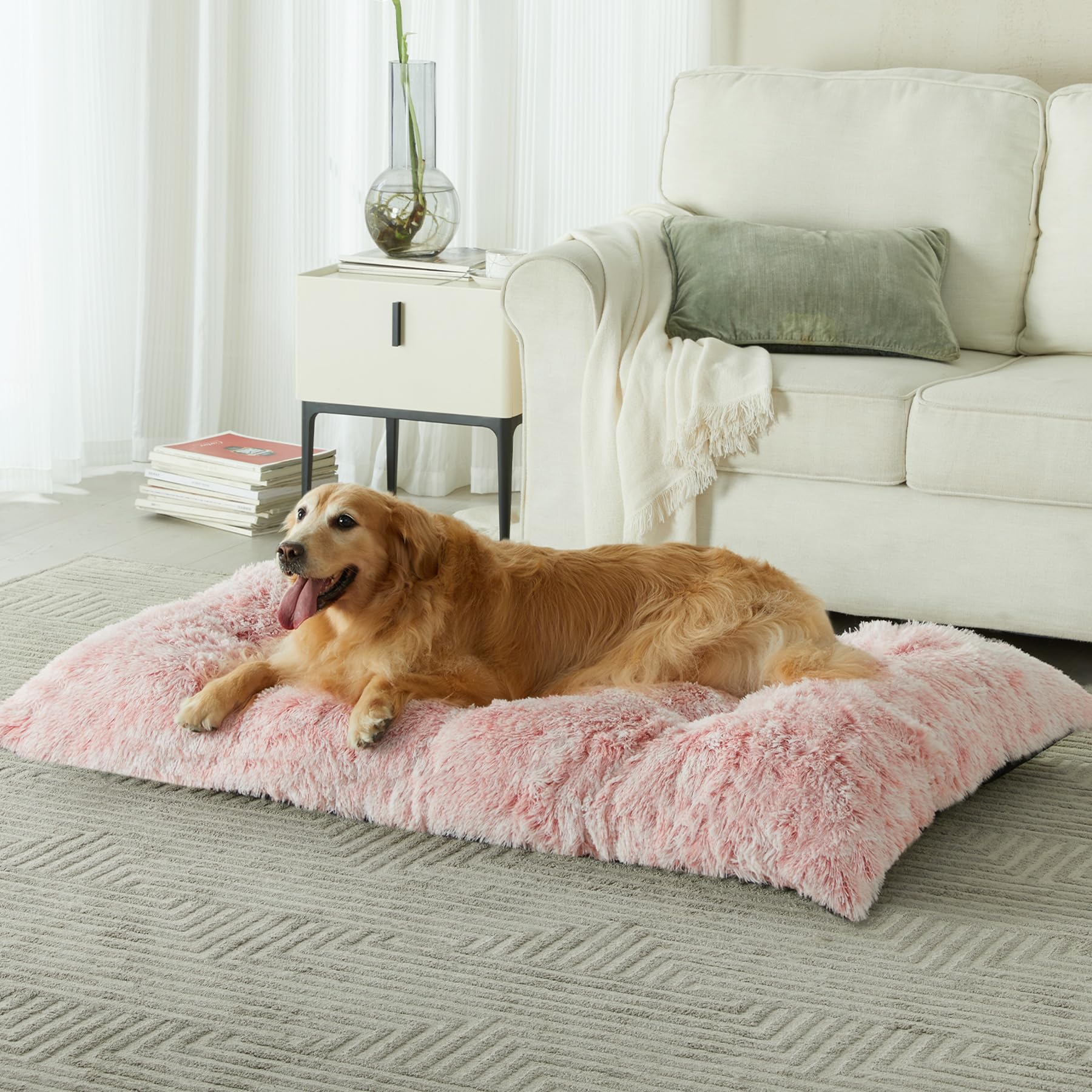 BFPETHOME confort quotidien lit rose: endroit familier pour votre chien.