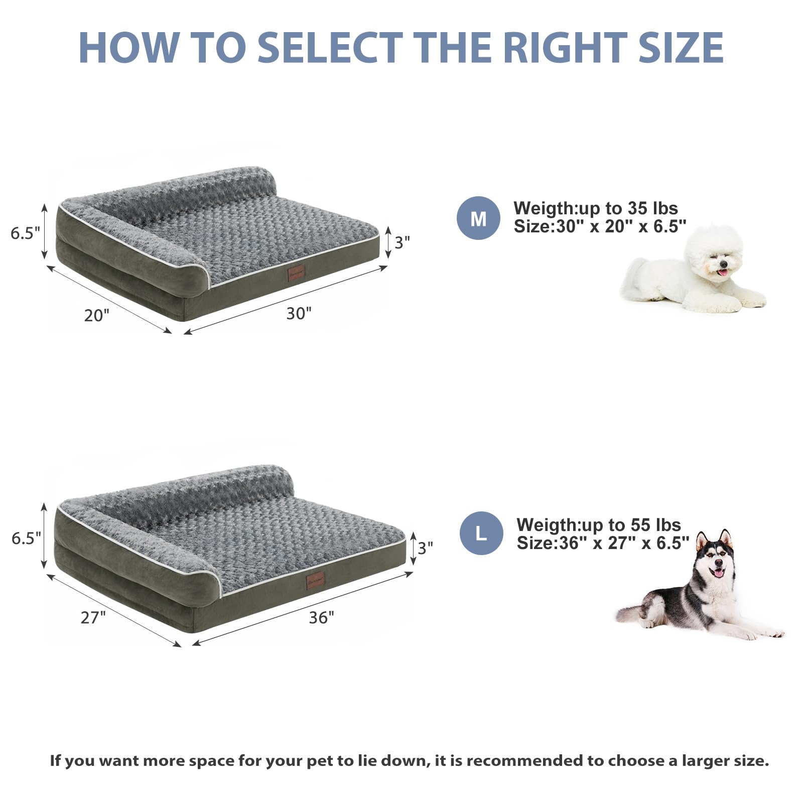 Dimensions 91 x 69 x 16 cm du lit chien BFPETHOME grand