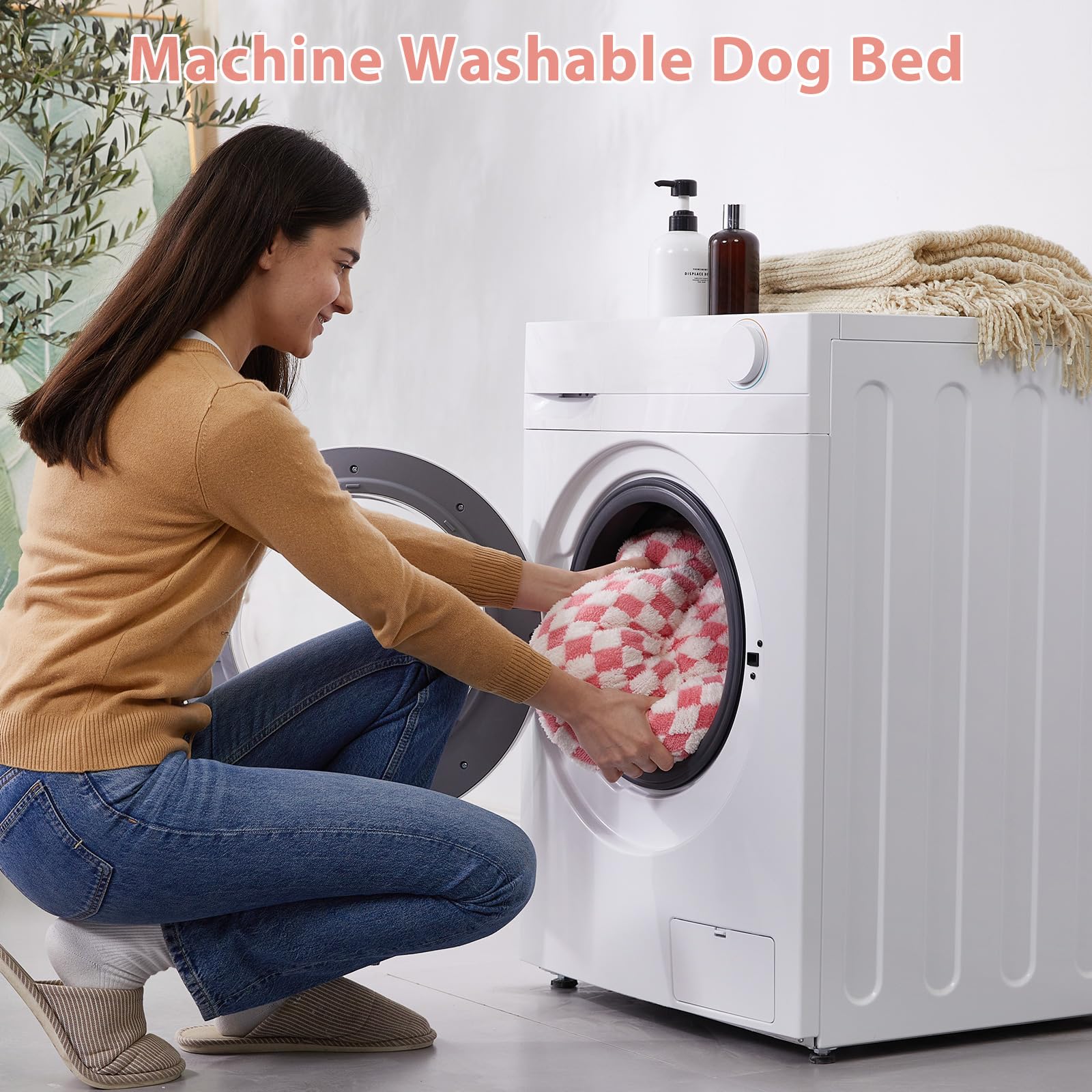 Entretien pratique, lavage en machine du lit rond BFPETHOME.
