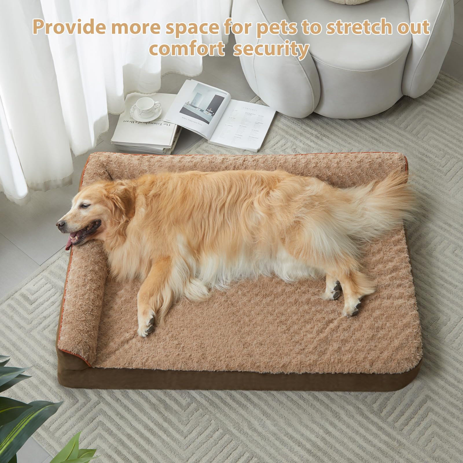 Housse amovible et imperméable BFPETHOME pour nettoyage rapide.