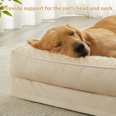Lit pour chien BFPETHOME au design en L, espace pour étirement.