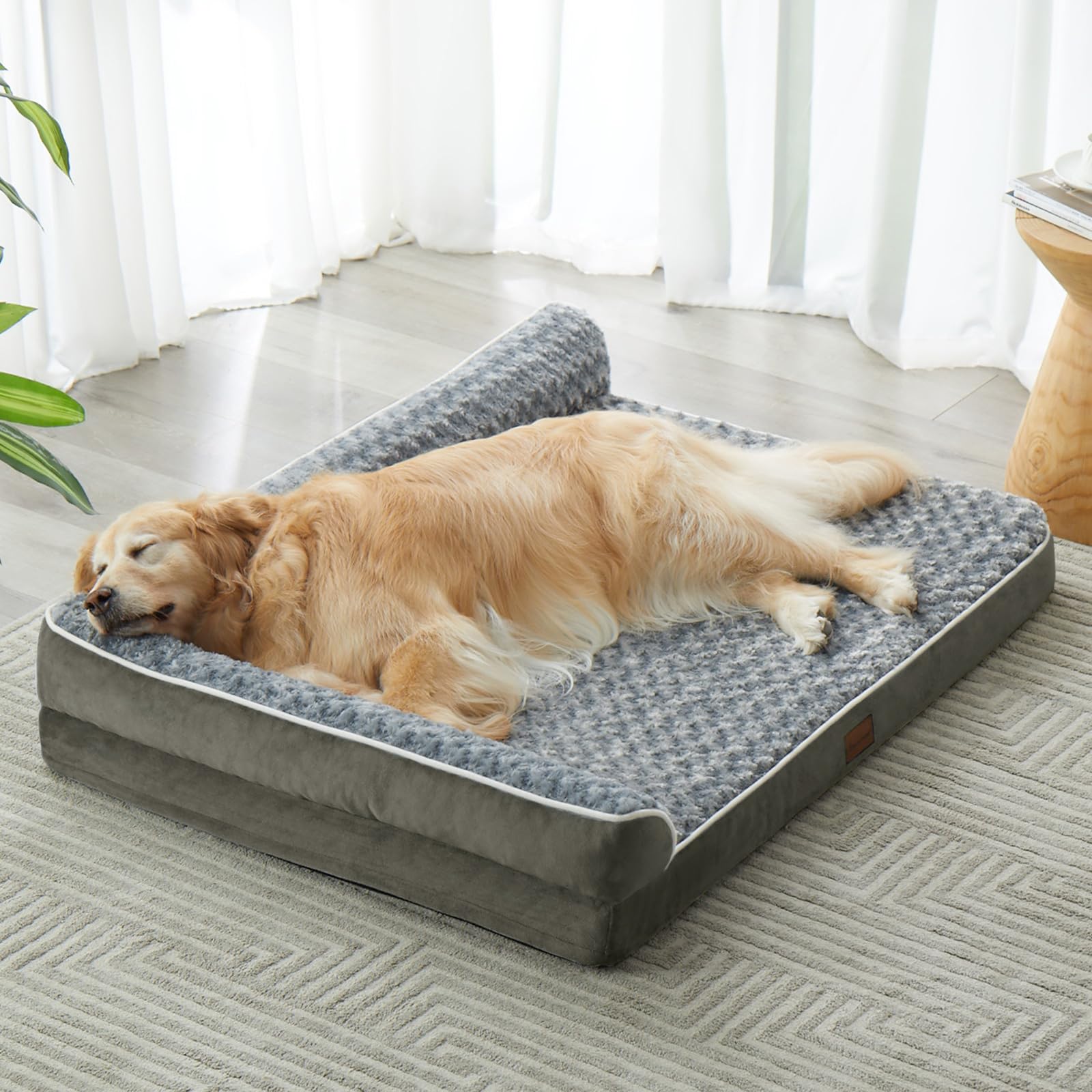 Lit orthopédique BFPETHOME pour chien grand, soutien des articulations