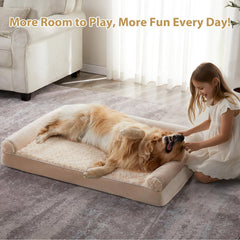 BFPETHOME lit orthopédique — dimensions 107x76x18 cm pour grands chiens