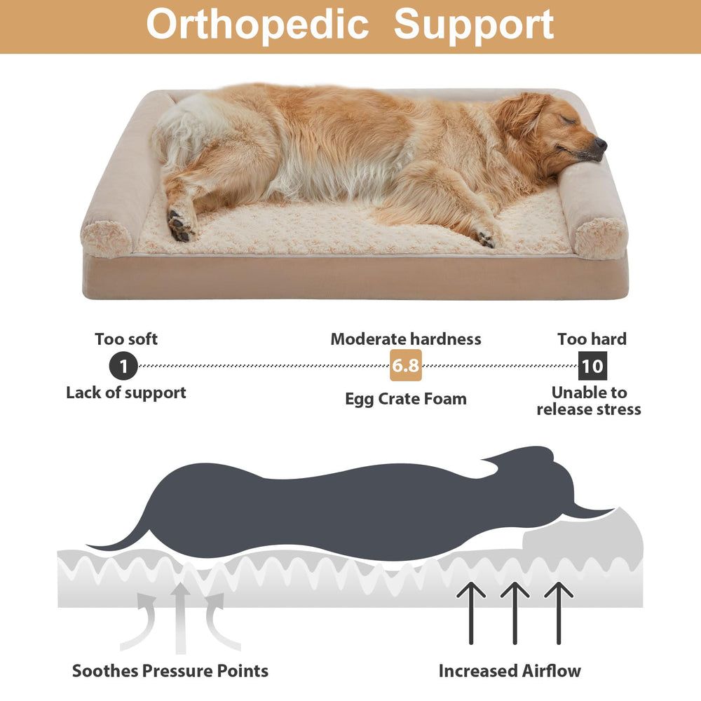BFPETHOME lit orthopédique — mousse haute densité en nid d'abeille pour soutien