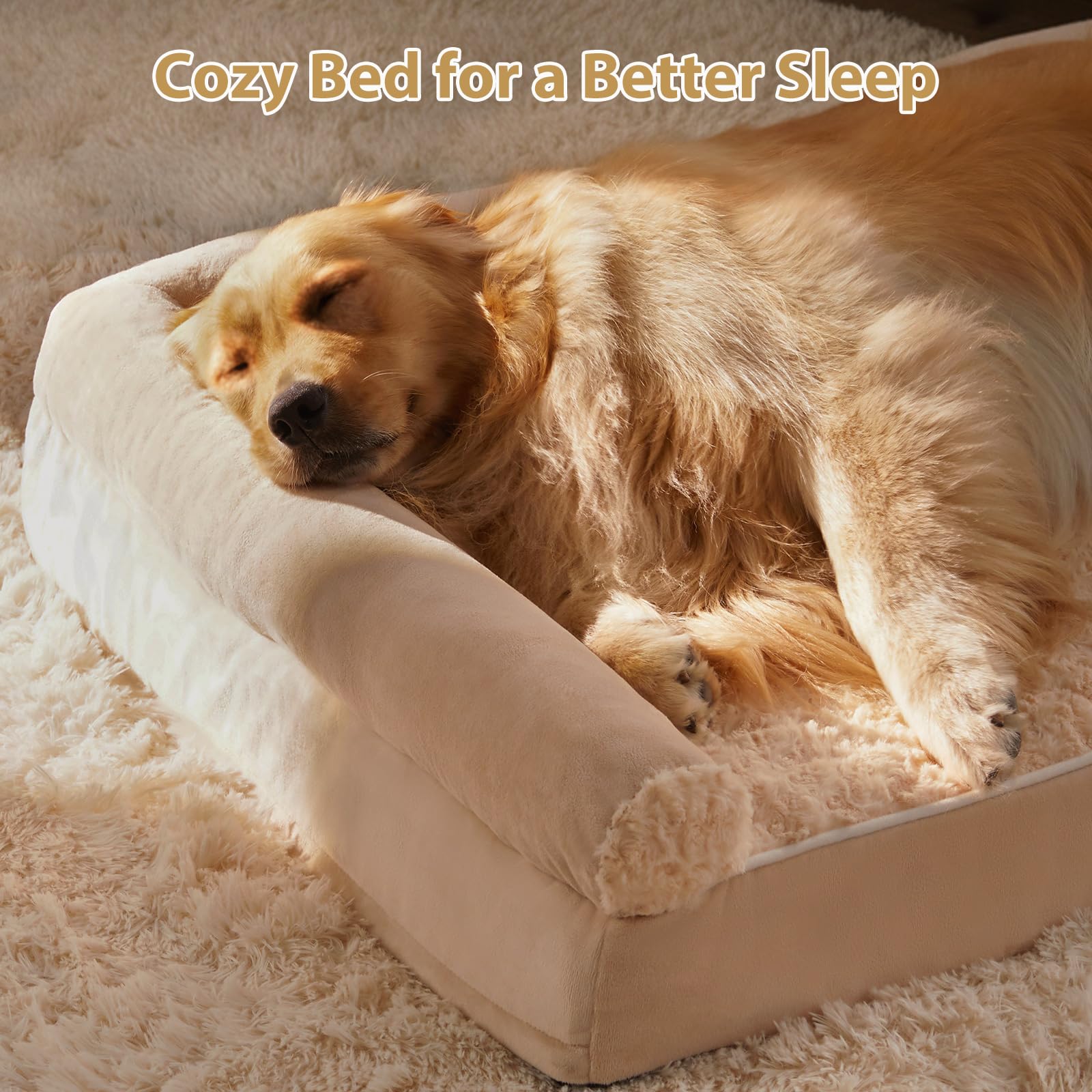 BFPETHOME lit orthopédique — support cou et tête grâce au design en U